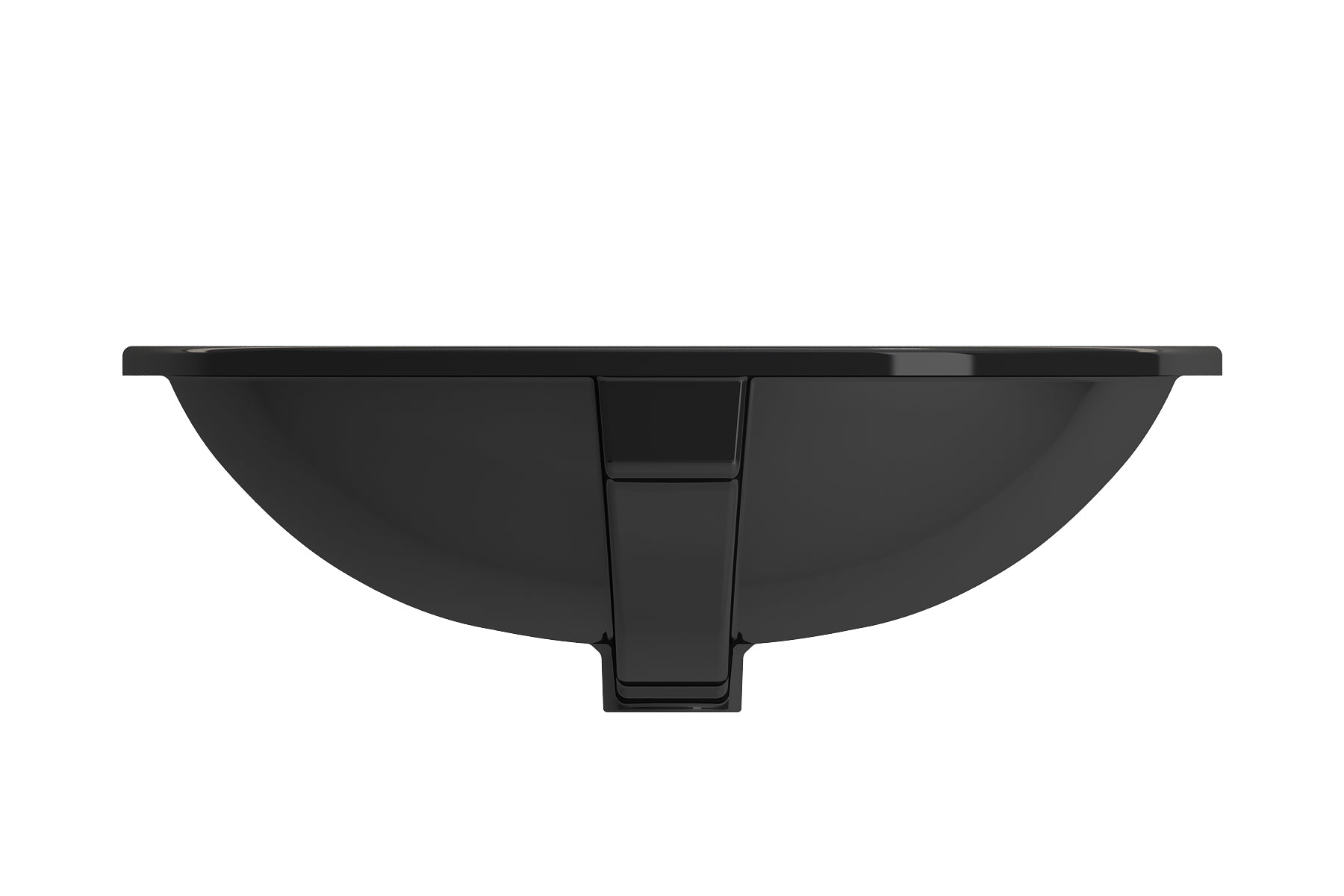 BOCCHI Parma 22" Oval Undermount Fireclay Bathroom Sink, Black, 1384-005-0125