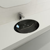 BOCCHI Parma 22" Oval Undermount Fireclay Bathroom Sink, Black, 1384-005-0125