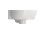 BOCCHI Milano 13" Oval Corner Fireclay Bathroom Sink, White, Single Faucet Hole, 1392-001-0126