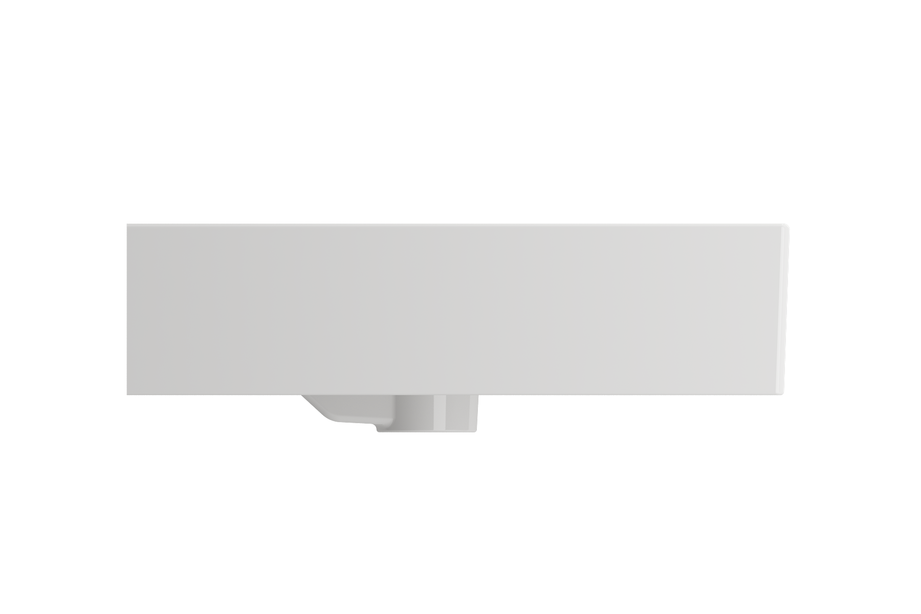 BOCCHI Milano 48" Rectangle Wallmount Fireclay Bathroom Sink, Double Basin, White, Single Faucet Hole, 1393-001-0132