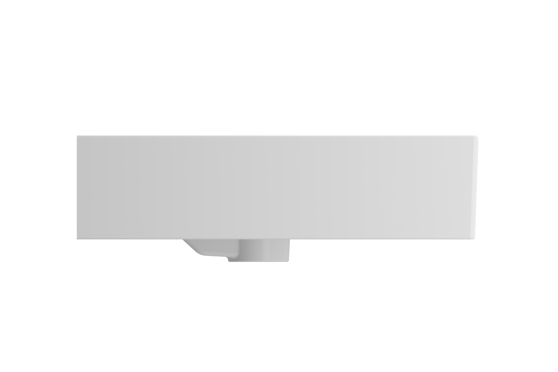 BOCCHI Milano 48" Rectangle Wallmount Fireclay Bathroom Sink, Double Basin, Matte White, Single Faucet Hole, 1393-002-0132