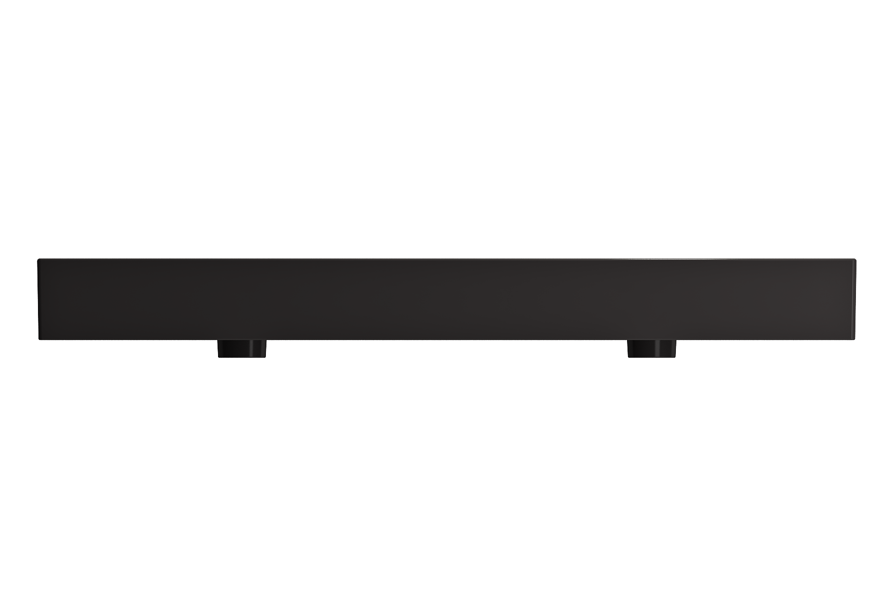 BOCCHI Milano 48" Rectangle Wallmount Fireclay Bathroom Sink, Double Basin, Matte Black, Single Faucet Hole, 1393-004-0132