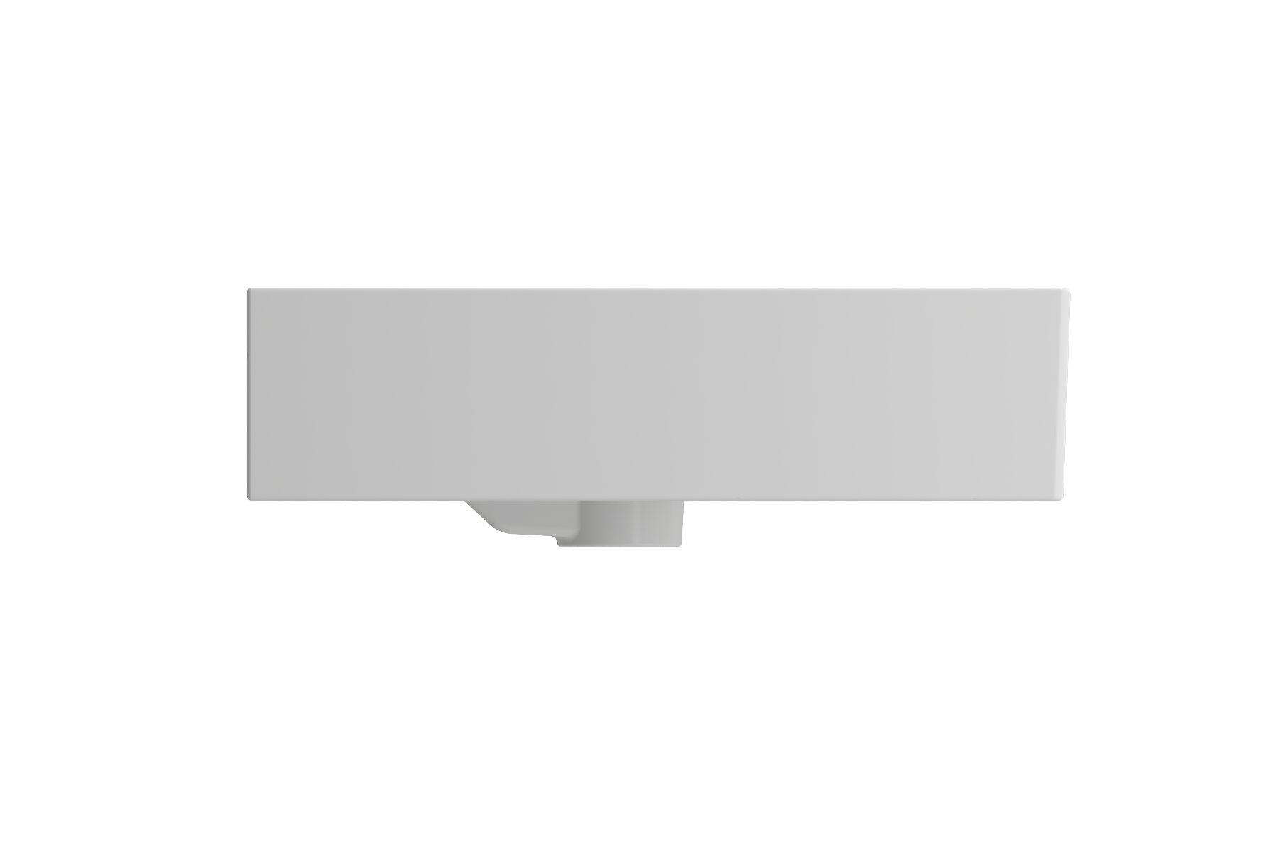 BOCCHI Milano 48" Rectangle Wallmount Fireclay Bathroom Sink, Matte White, 3 Faucet Hole, 1394-002-0127