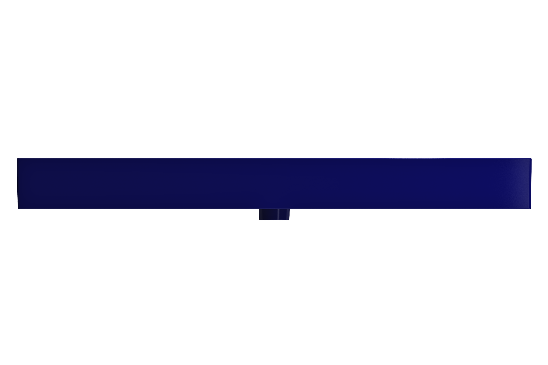 BOCCHI Milano 48" Rectangle Wallmount Fireclay Bathroom Sink, Sapphire Blue, 3 Faucet Hole, 1394-010-0127