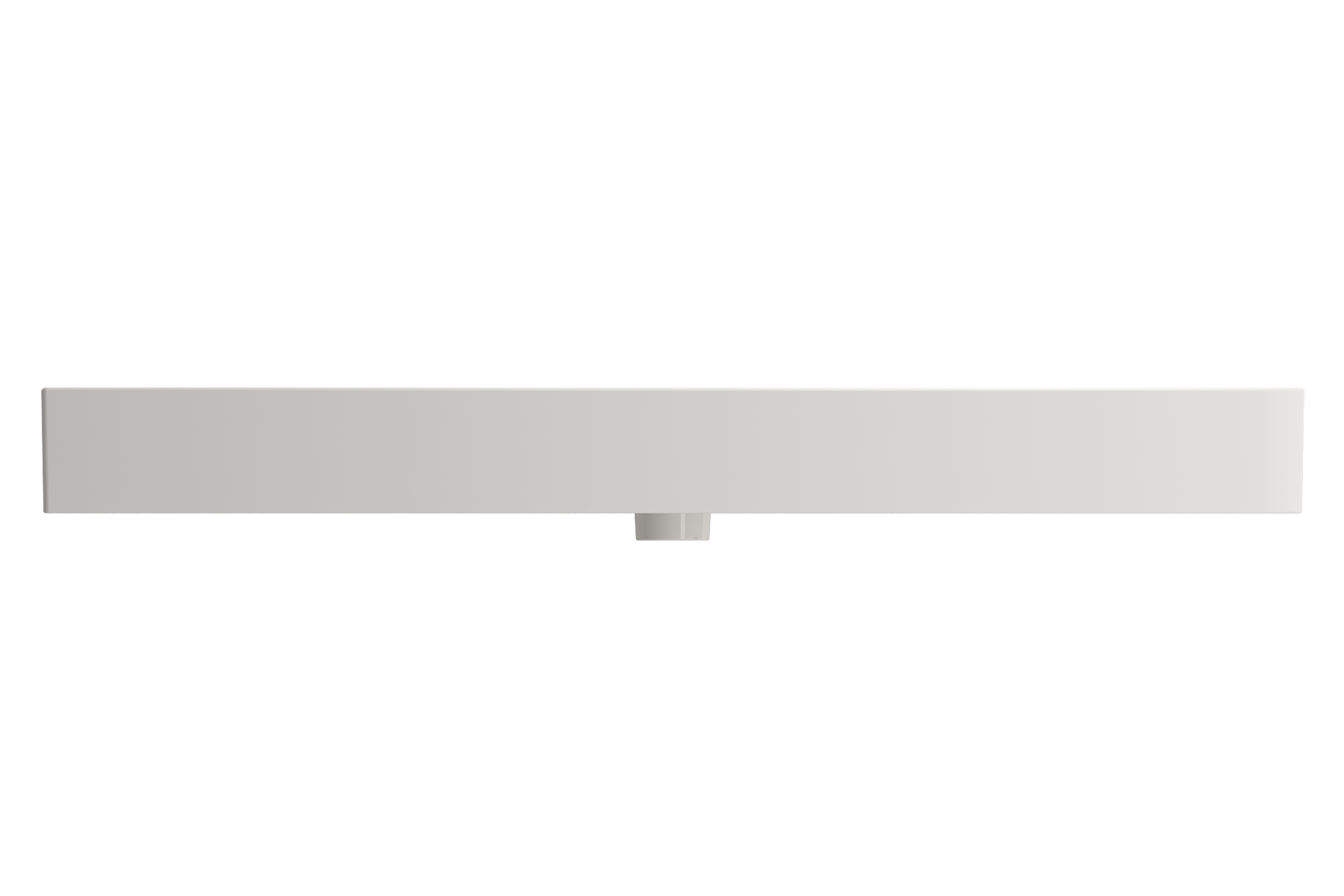 BOCCHI Milano 48" Rectangle Wallmount Fireclay Bathroom Sink, Biscuit, 3 Faucet Hole, 1394-014-0127