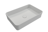 BOCCHI Sottile 22" Rectangle Vessel Fireclay Bathroom Sink, Matte White, 1476-002-0125