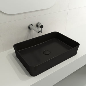 Alternate Image for BOCCHI Sottile 22" Rectangle Vessel Fireclay Bathroom Sink, Matte Black, 1476-004-0125