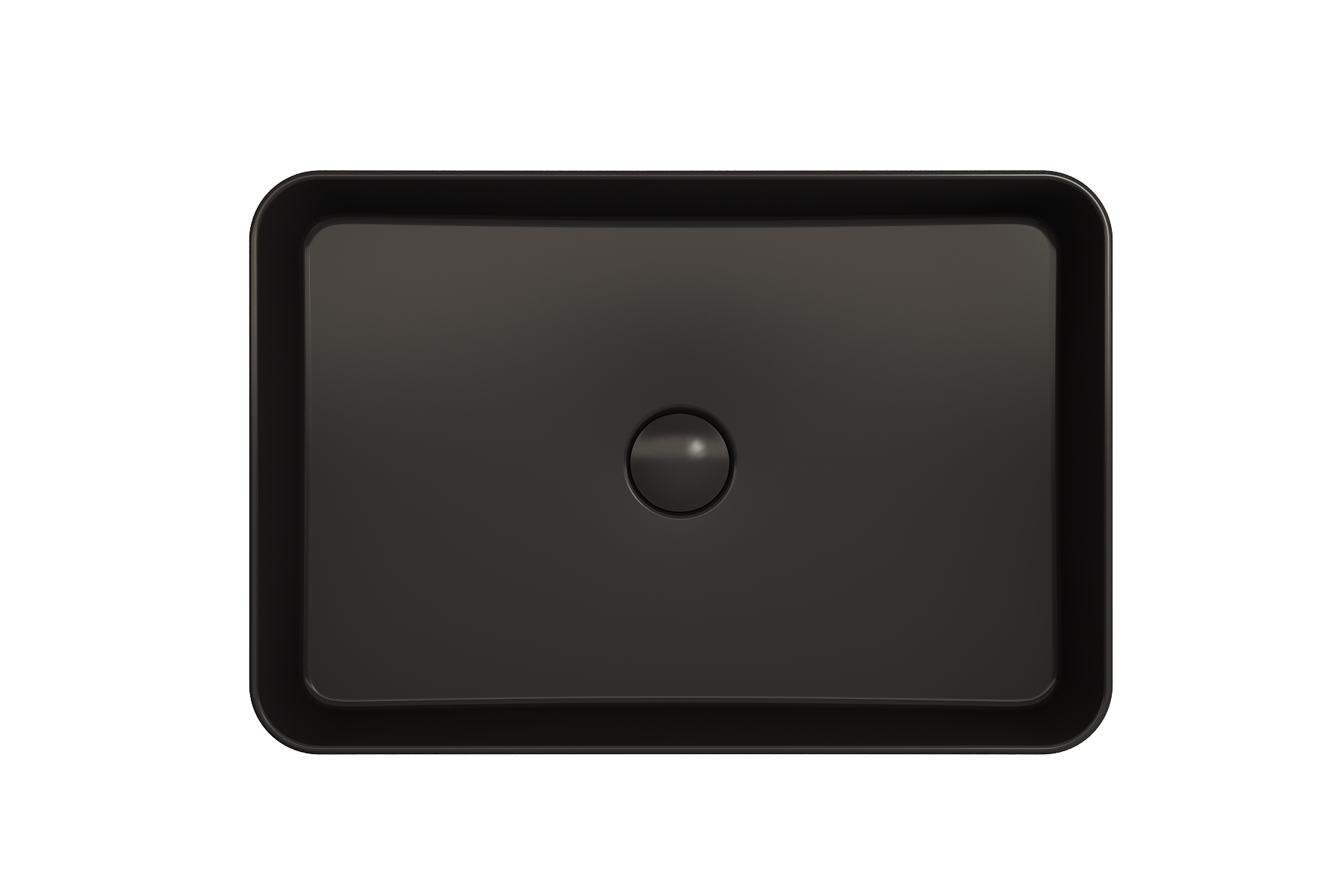 BOCCHI Sottile 22" Rectangle Vessel Fireclay Bathroom Sink, Matte Black, 1476-004-0125