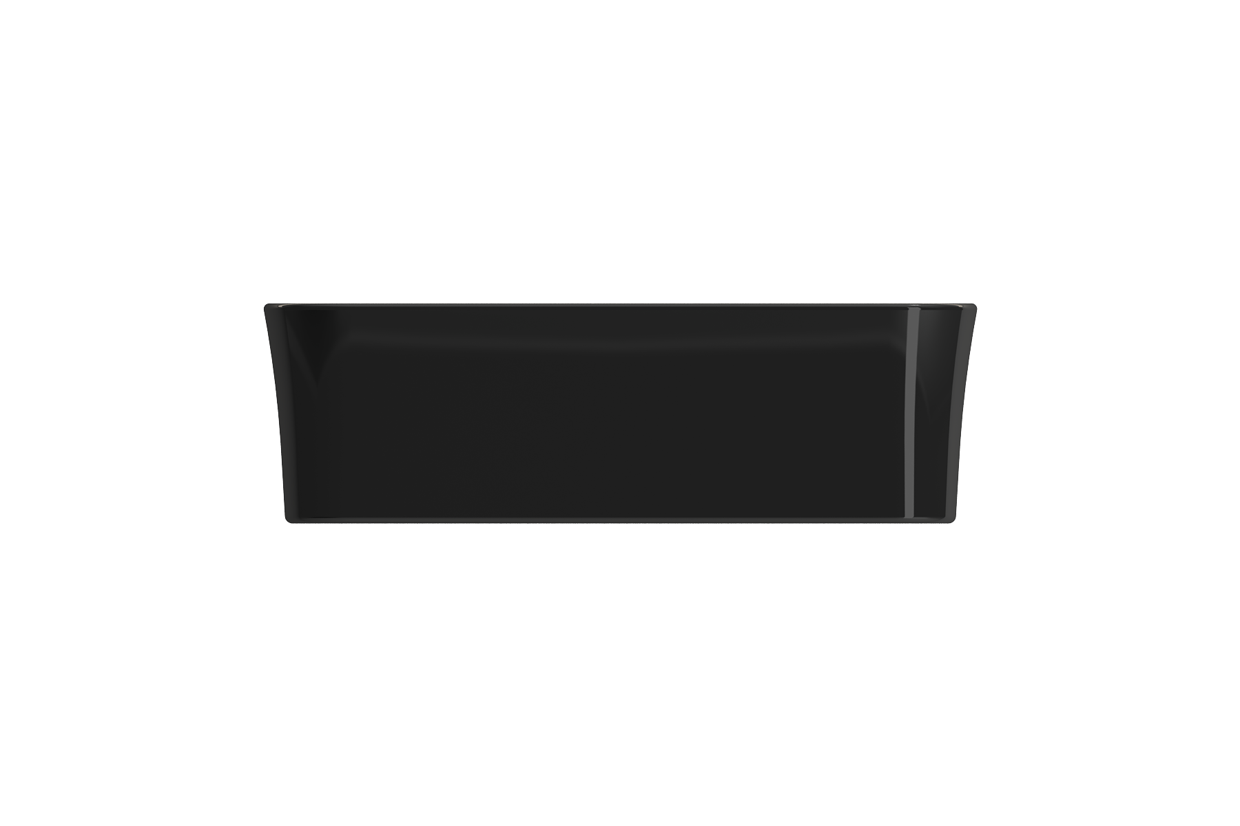 BOCCHI Sottile 22" Rectangle Vessel Fireclay Bathroom Sink, Black, 1476-005-0125