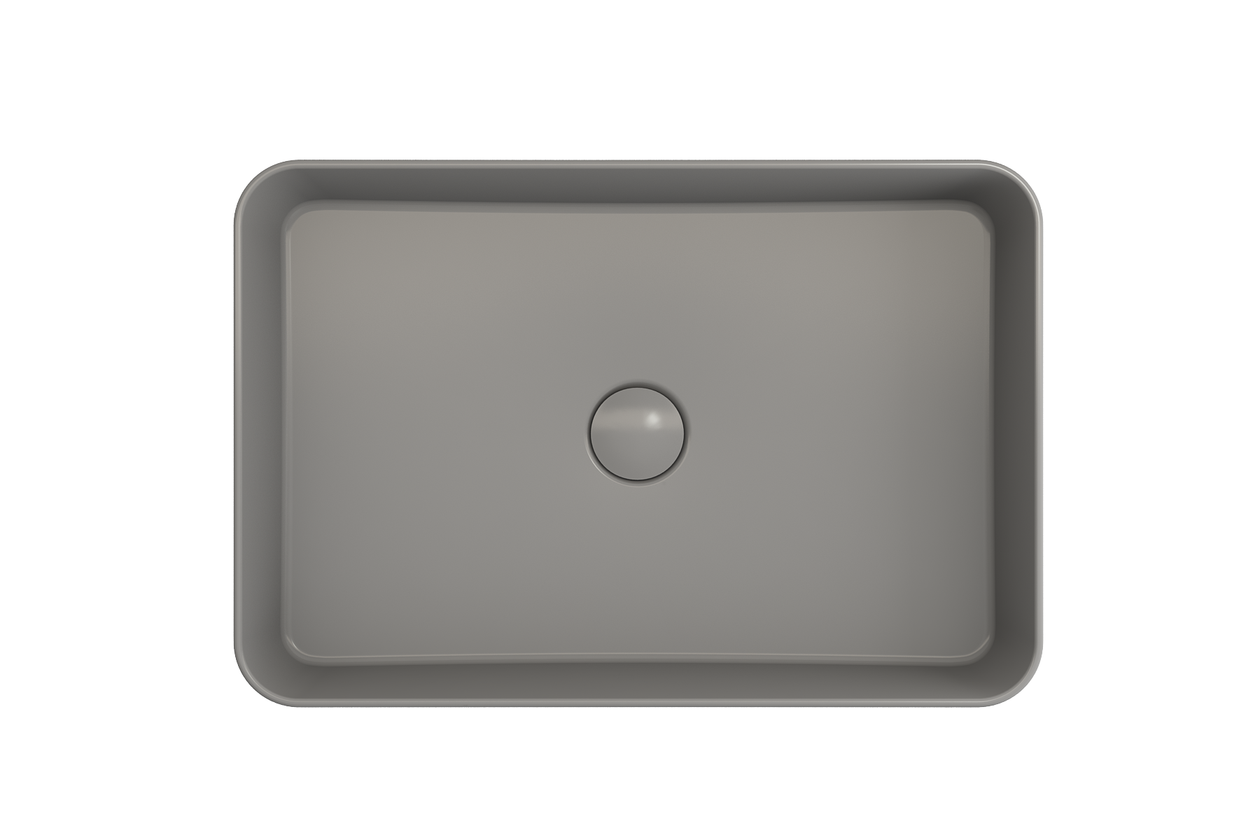 BOCCHI Sottile 22" Rectangle Vessel Fireclay Bathroom Sink, Matte Gray, 1476-006-0125