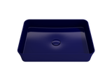 BOCCHI Sottile 22" Rectangle Vessel Fireclay Bathroom Sink, Sapphire Blue, 1476-010-0125