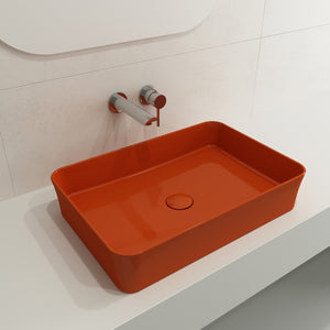 Alternate Image for BOCCHI Sottile 22" Rectangle Vessel Fireclay Bathroom Sink, Orange, 1476-012-0125