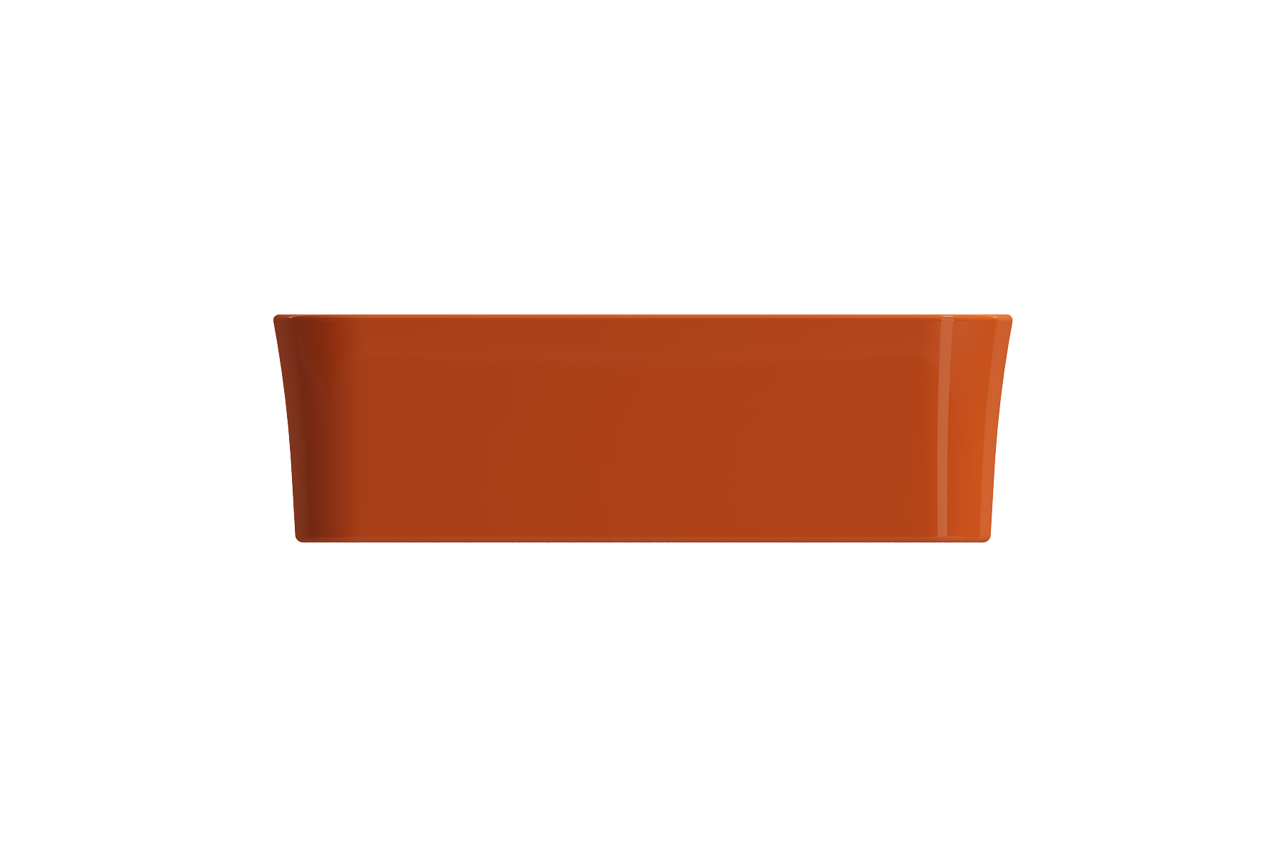 BOCCHI Sottile 22" Rectangle Vessel Fireclay Bathroom Sink, Orange, 1476-012-0125