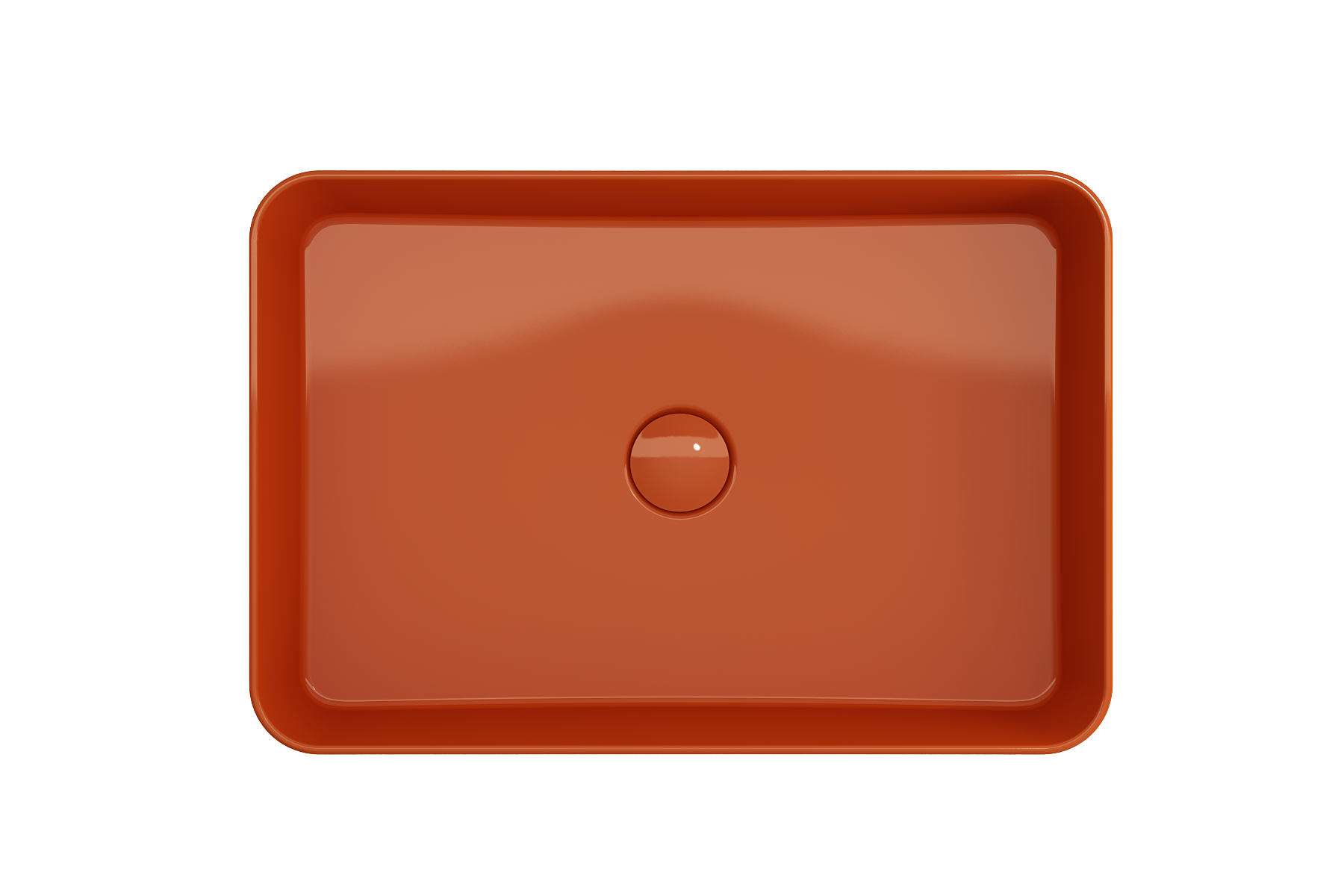 BOCCHI Sottile 22" Rectangle Vessel Fireclay Bathroom Sink, Orange, 1476-012-0125