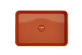 BOCCHI Sottile 22" Rectangle Vessel Fireclay Bathroom Sink, Orange, 1476-012-0125