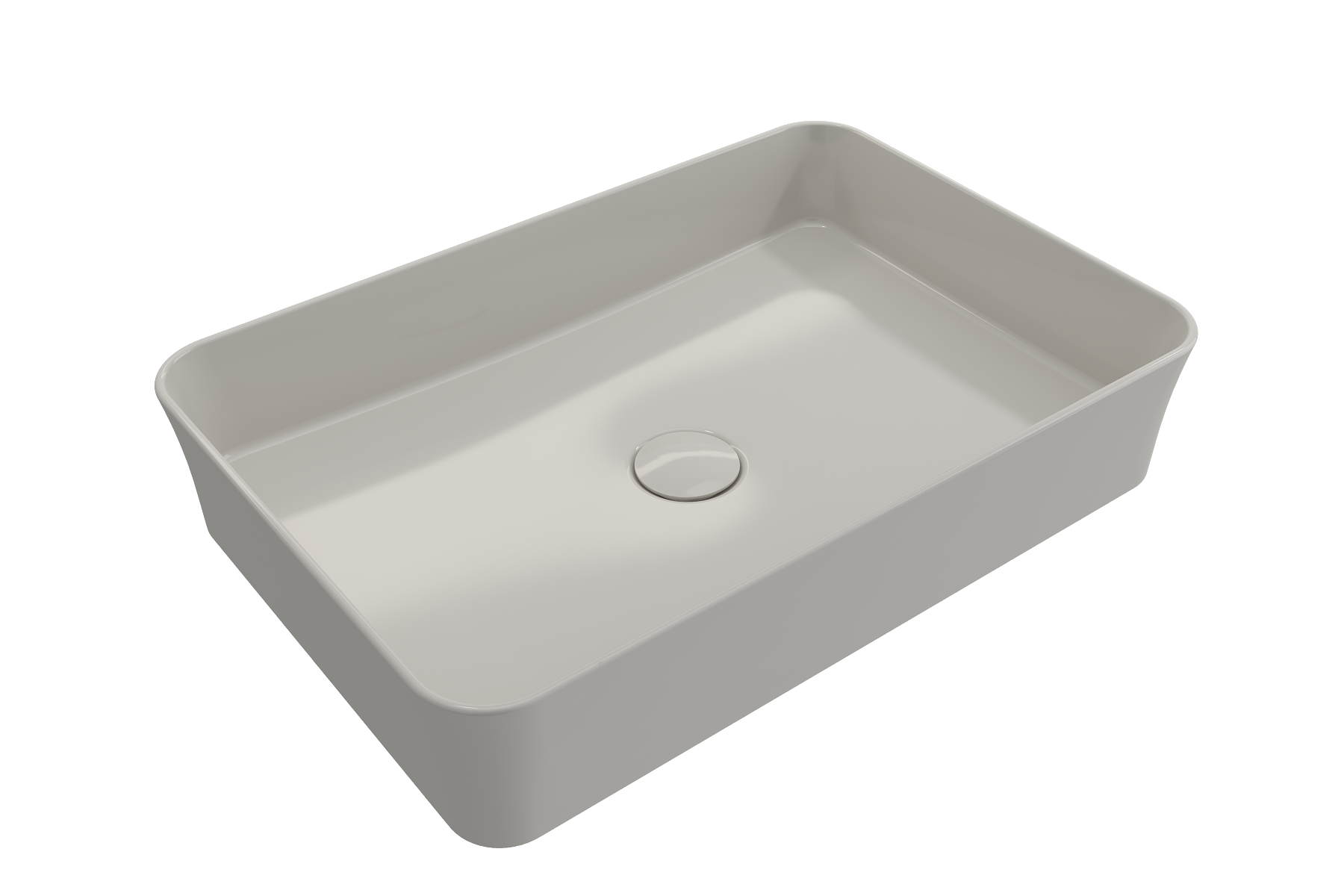 BOCCHI Sottile 22" Rectangle Vessel Fireclay Bathroom Sink, Biscuit, 1476-014-0125