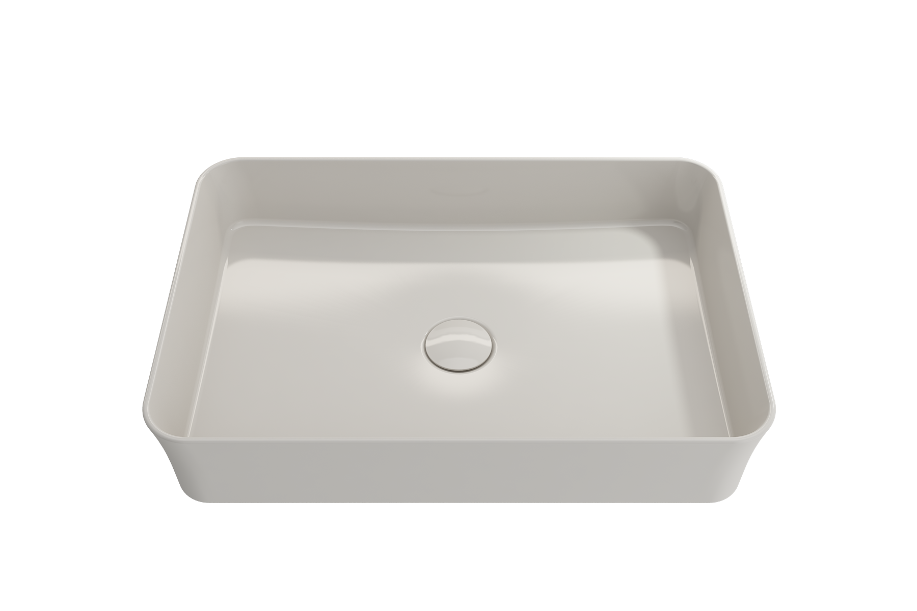 BOCCHI Sottile 22" Rectangle Vessel Fireclay Bathroom Sink, Biscuit, 1476-014-0125