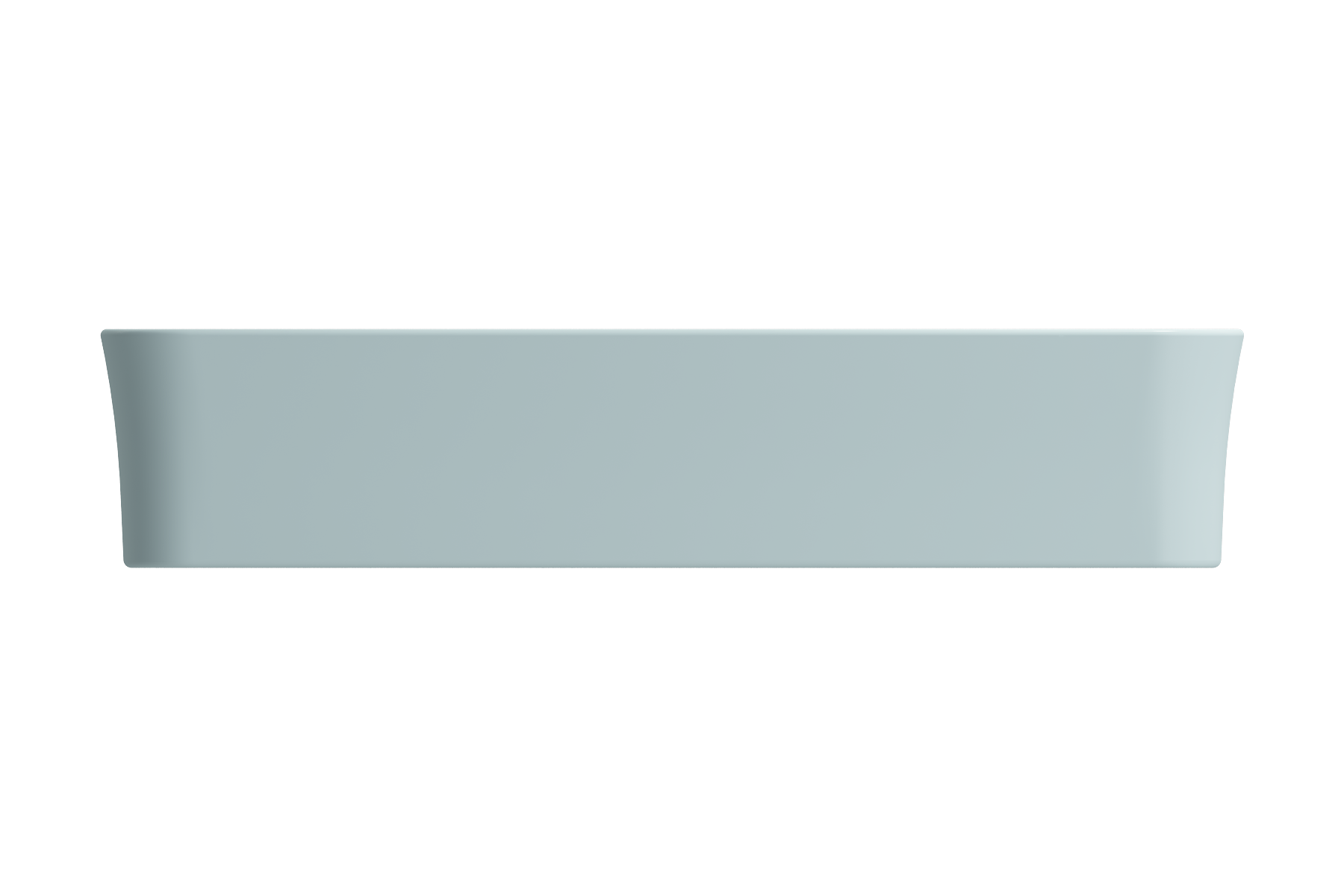 BOCCHI Sottile 22" Rectangle Vessel Fireclay Bathroom Sink, Matte Ice Blue, 1476-029-0125