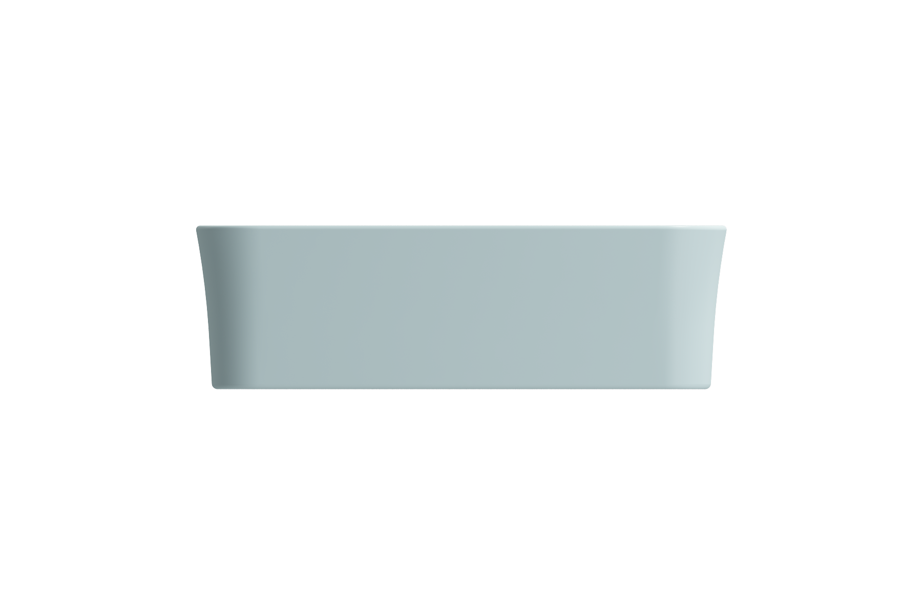 BOCCHI Sottile 22" Rectangle Vessel Fireclay Bathroom Sink, Matte Ice Blue, 1476-029-0125