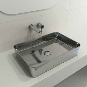 Alternate Image for BOCCHI Sottile 22" Rectangle Vessel Fireclay Bathroom Sink, Platinum, 1476-401-0125