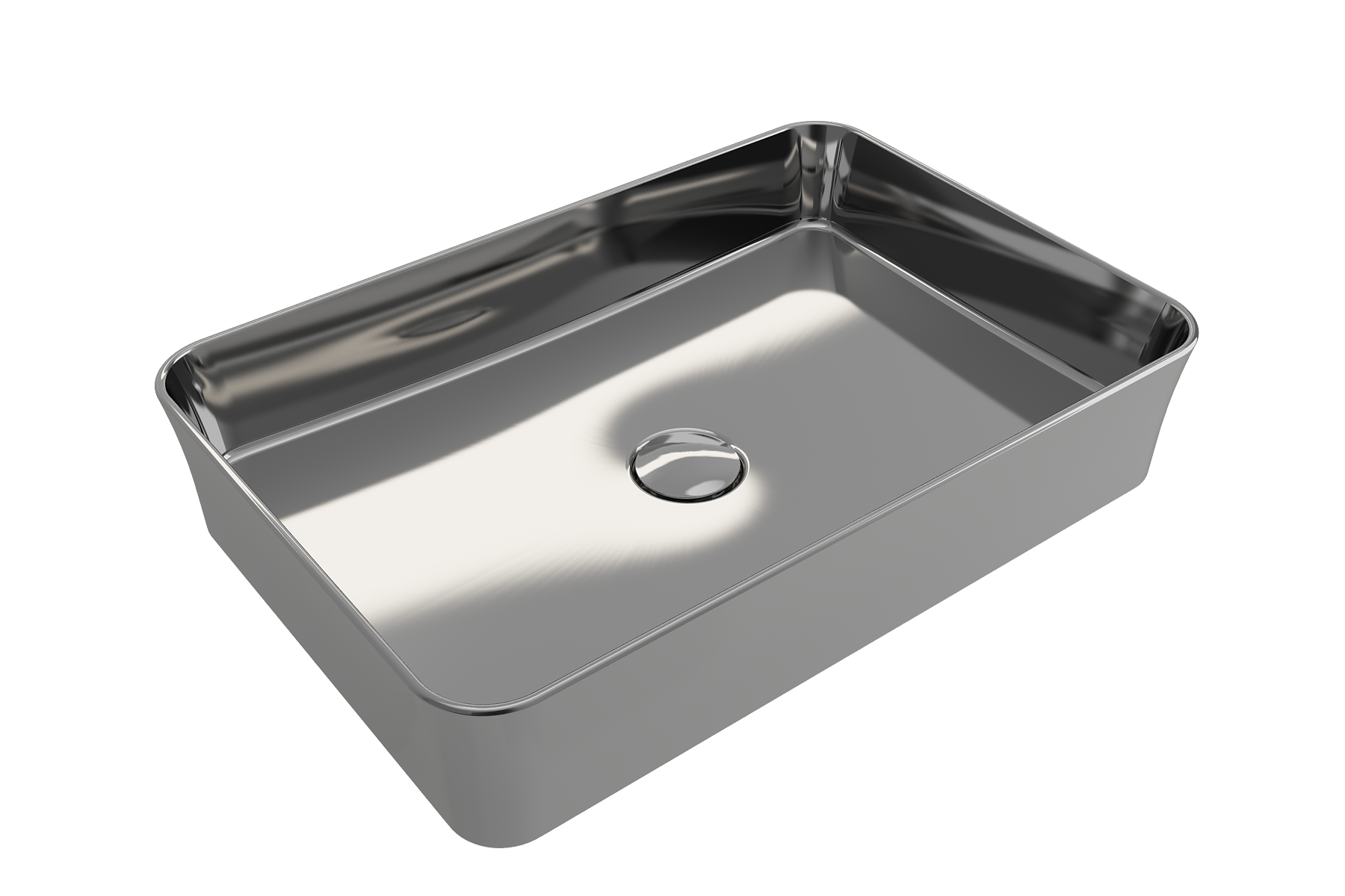 BOCCHI Sottile 22" Rectangle Vessel Fireclay Bathroom Sink, Platinum, 1476-401-0125