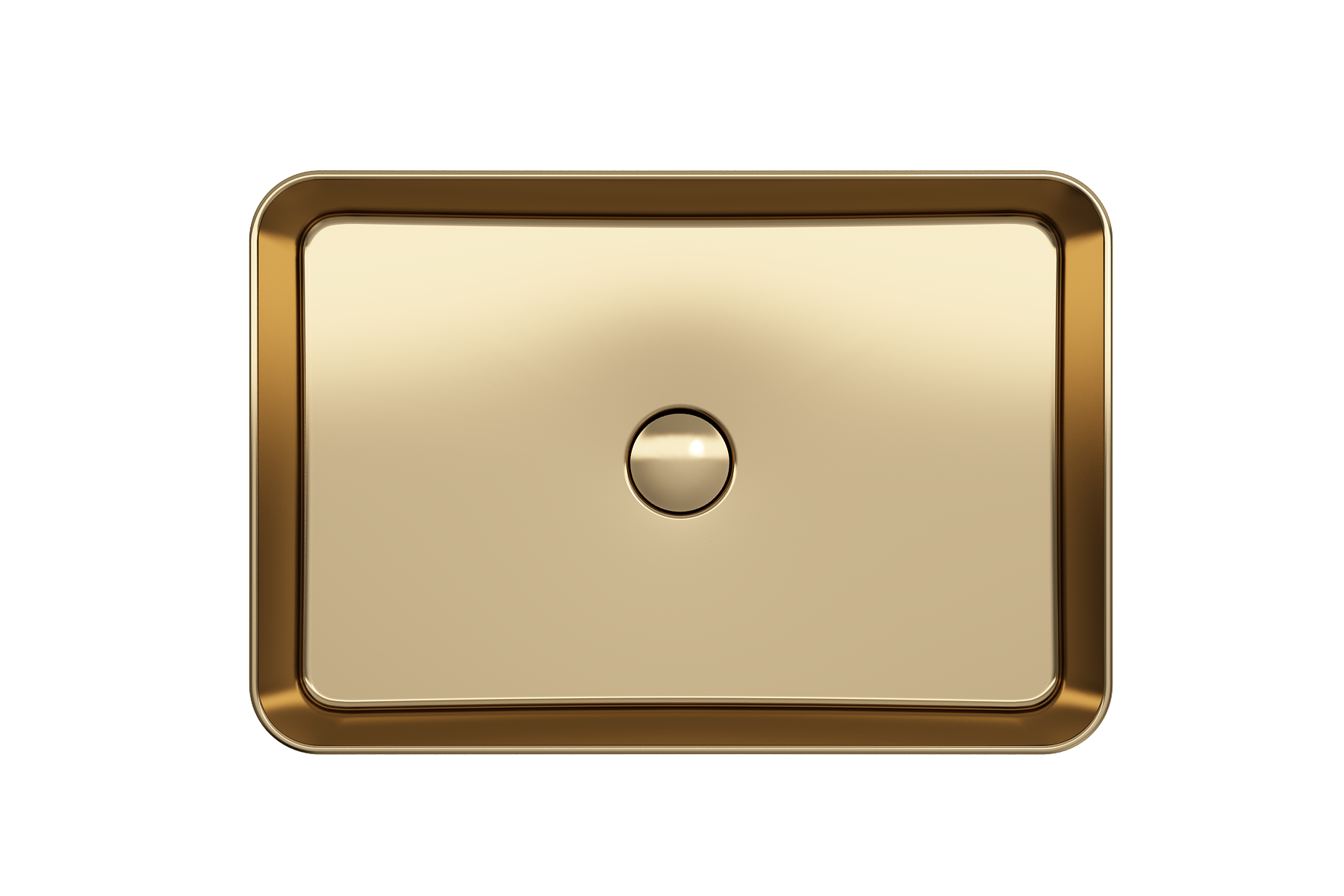 BOCCHI Sottile 22" Rectangle Vessel Fireclay Bathroom Sink, Matte Gold, 1476-403-0125