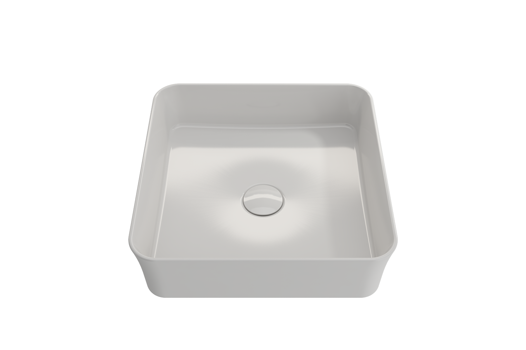 BOCCHI Sottile 15" Square Vessel Fireclay Bathroom Sink, White, 1477-001-0125