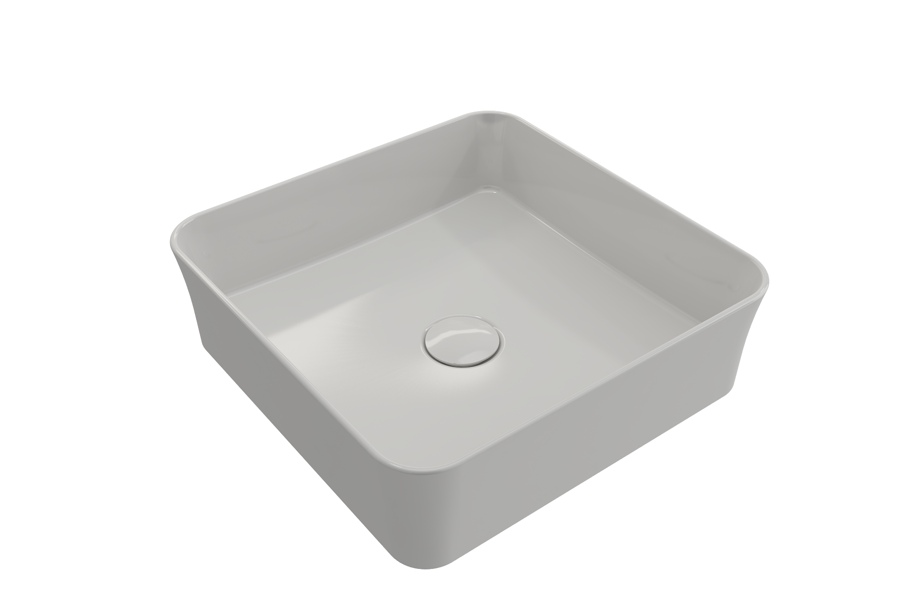 BOCCHI Sottile 15" Square Vessel Fireclay Bathroom Sink, White, 1477-001-0125