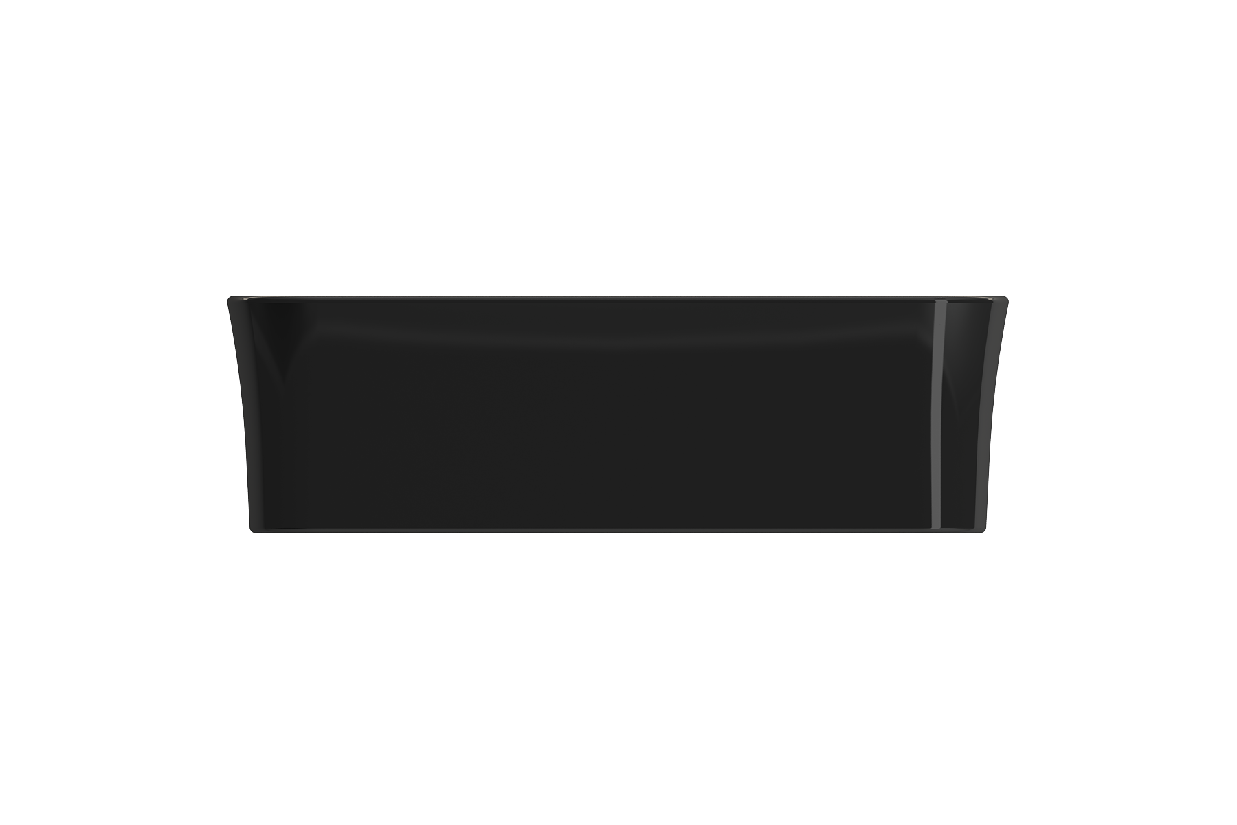 BOCCHI Sottile 15" Square Vessel Fireclay Bathroom Sink, Black, 1477-005-0125