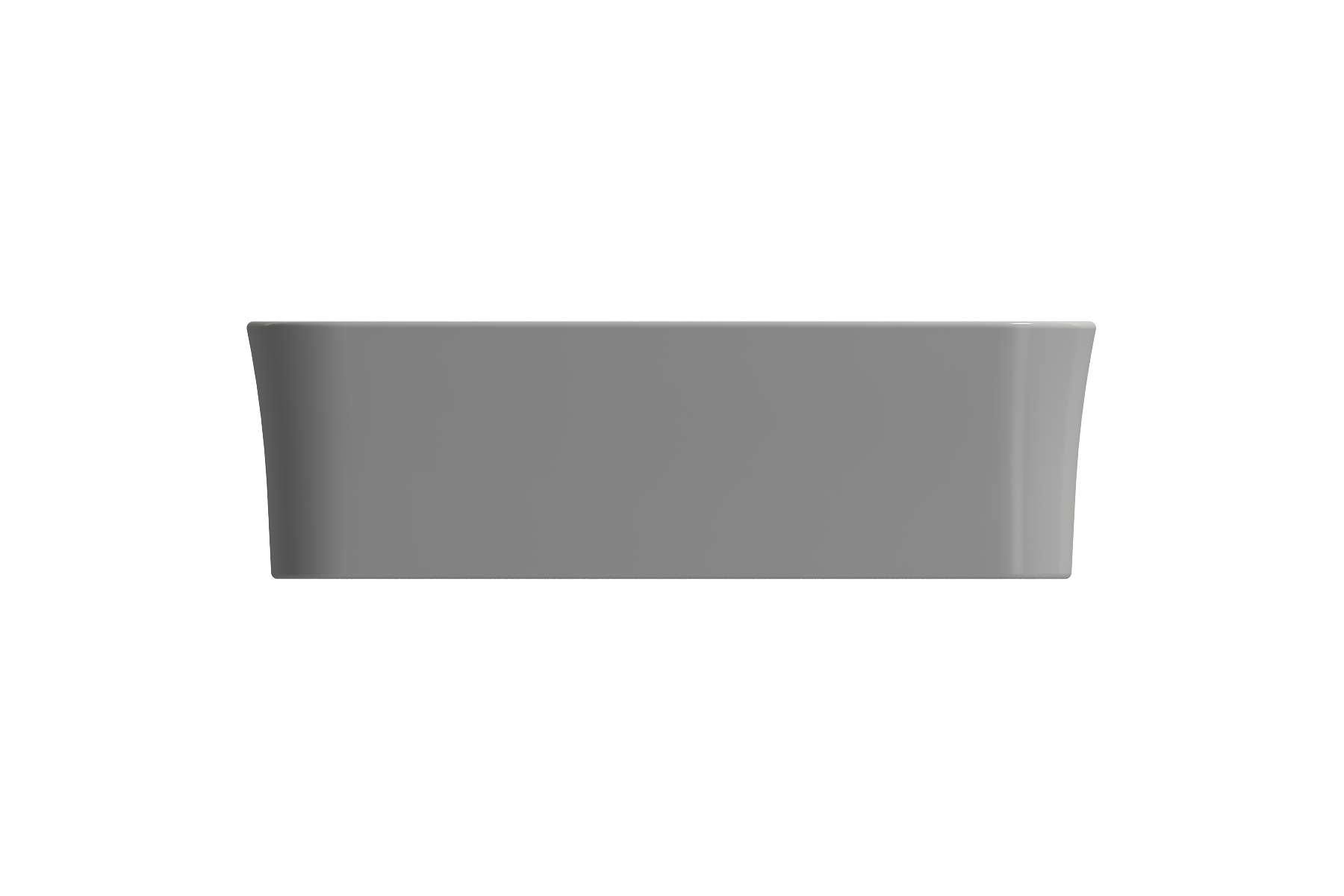 BOCCHI Sottile 15" Square Vessel Fireclay Bathroom Sink, Matte Gray, 1477-006-0125
