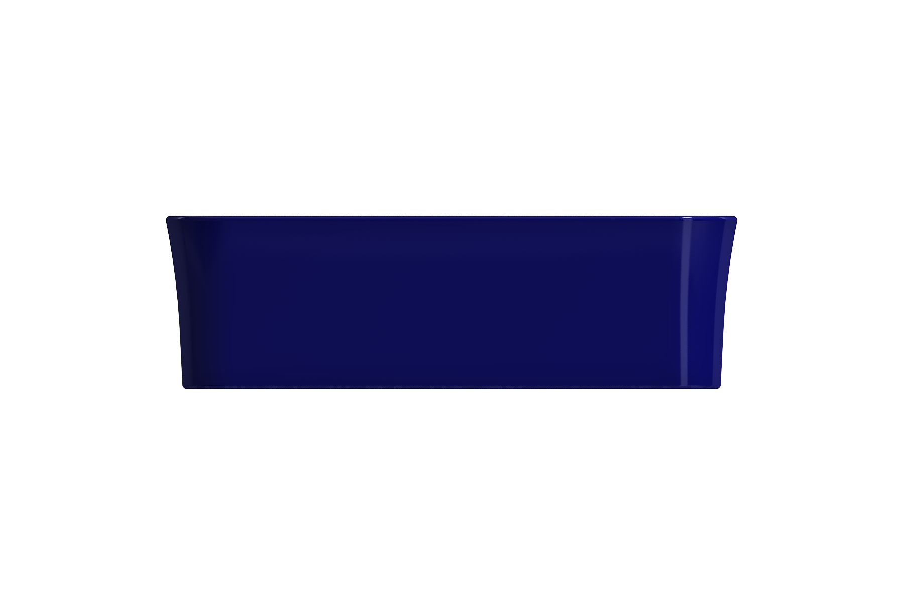 BOCCHI Sottile 15" Square Vessel Fireclay Bathroom Sink, Sapphire Blue, 1477-010-0125