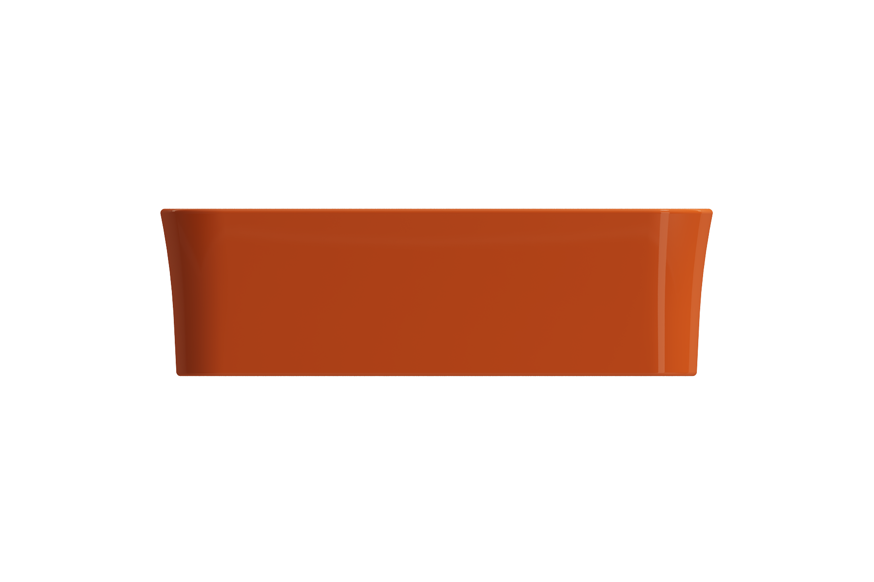 BOCCHI Sottile 15" Square Vessel Fireclay Bathroom Sink, Orange, 1477-012-0125