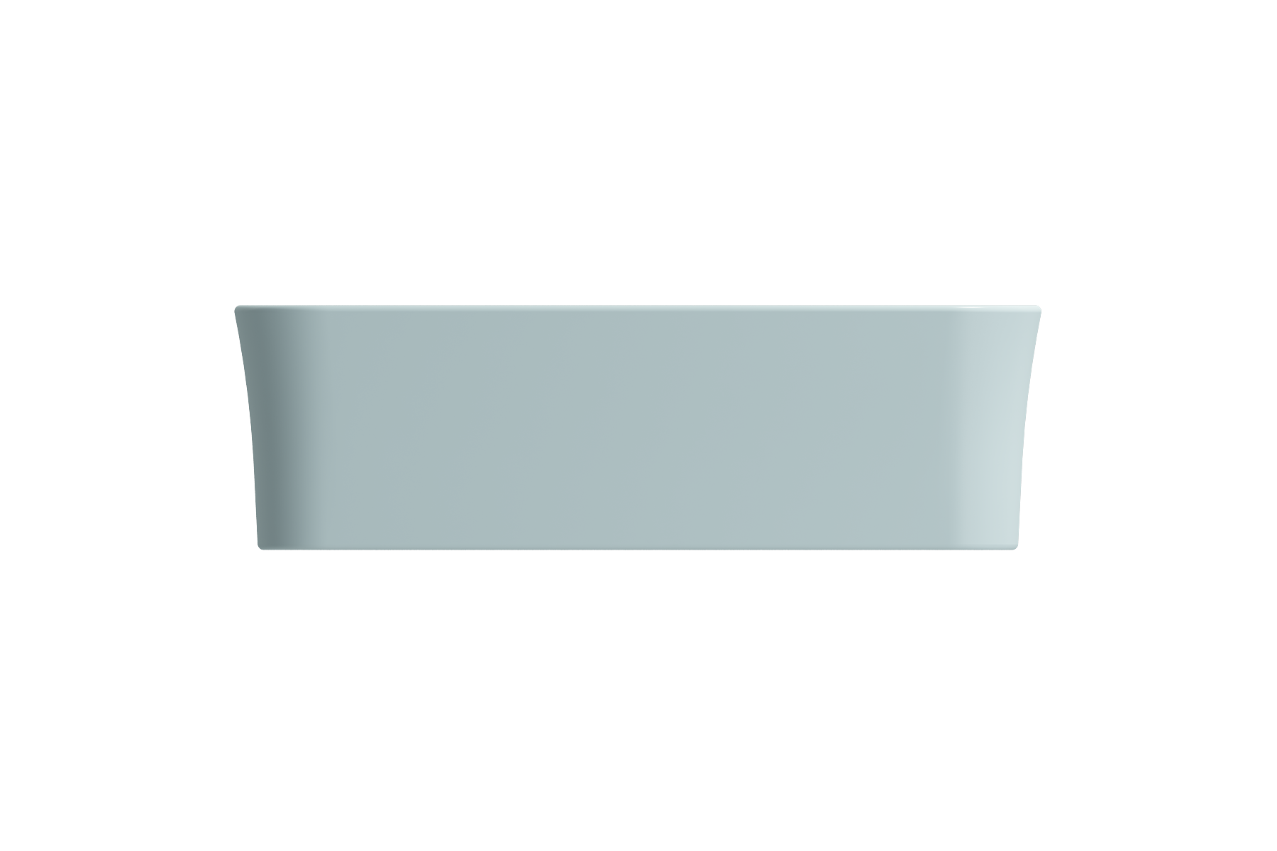 BOCCHI Sottile 15" Square Vessel Fireclay Bathroom Sink, Matte Ice Blue, 1477-029-0125