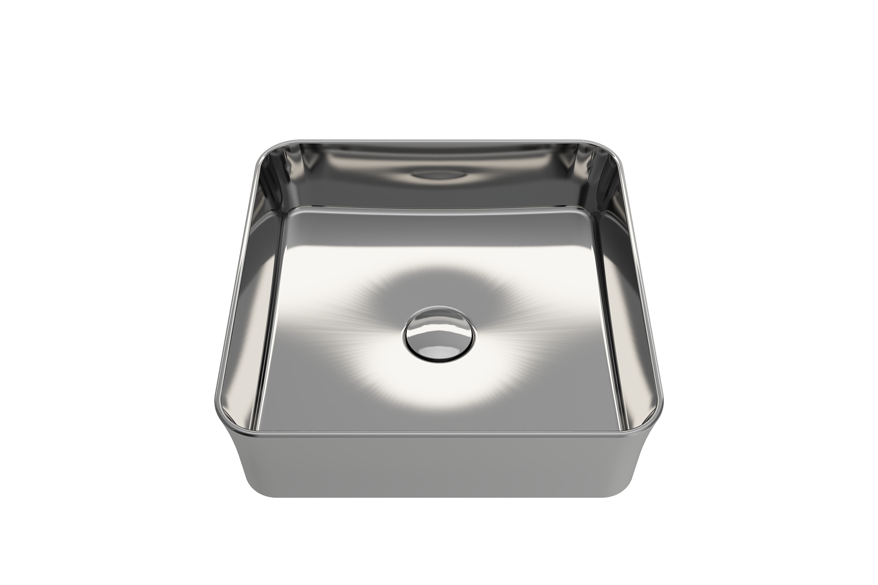 BOCCHI Sottile 15" Square Vessel Fireclay Bathroom Sink, Platinum, 1477-401-0125