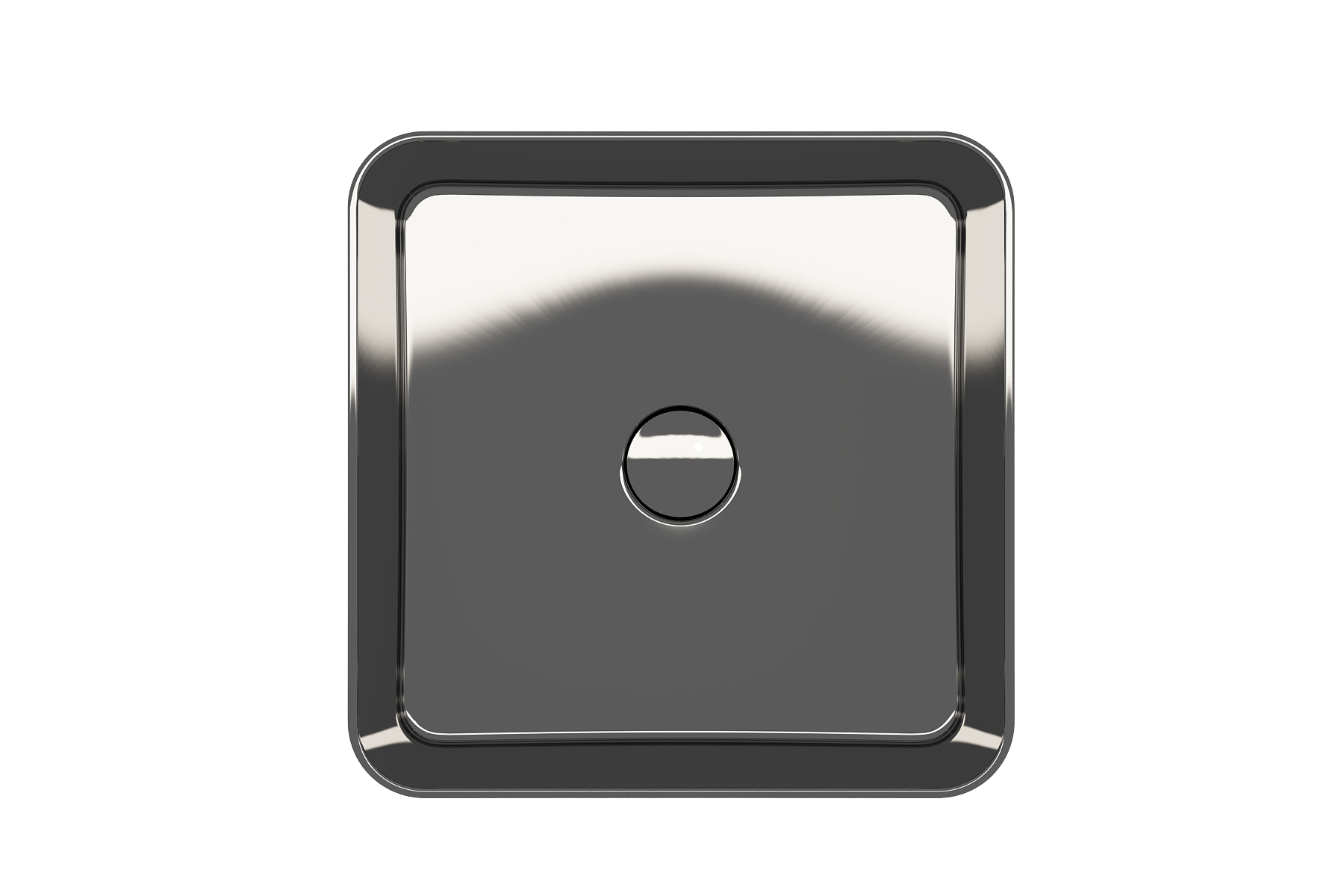 BOCCHI Sottile 15" Square Vessel Fireclay Bathroom Sink, Platinum, 1477-401-0125
