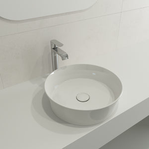 Alternate Image for BOCCHI Sottile 15" Round Vessel Fireclay Bathroom Sink, White, 1478-001-0125