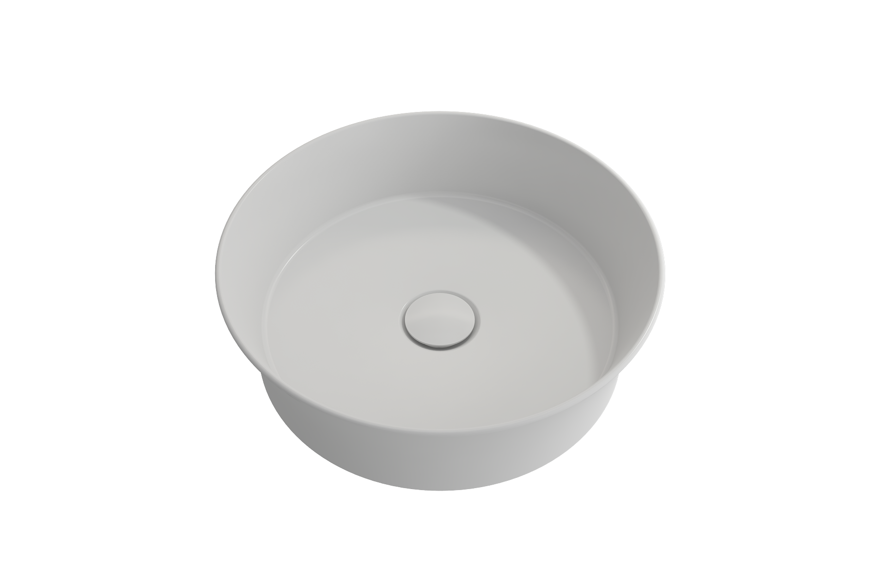 BOCCHI Sottile 15" Round Vessel Fireclay Bathroom Sink, Matte White, 1478-002-0125