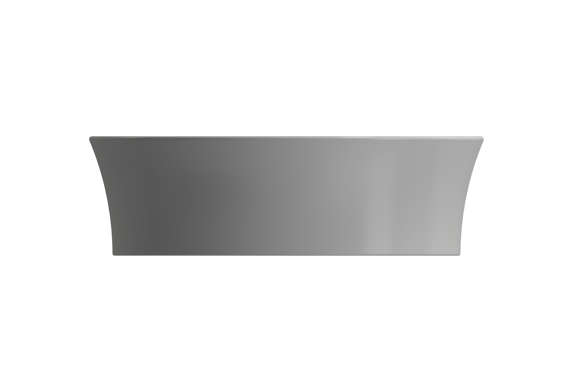 BOCCHI Sottile 15" Round Vessel Fireclay Bathroom Sink, Matte Gray, 1478-006-0125