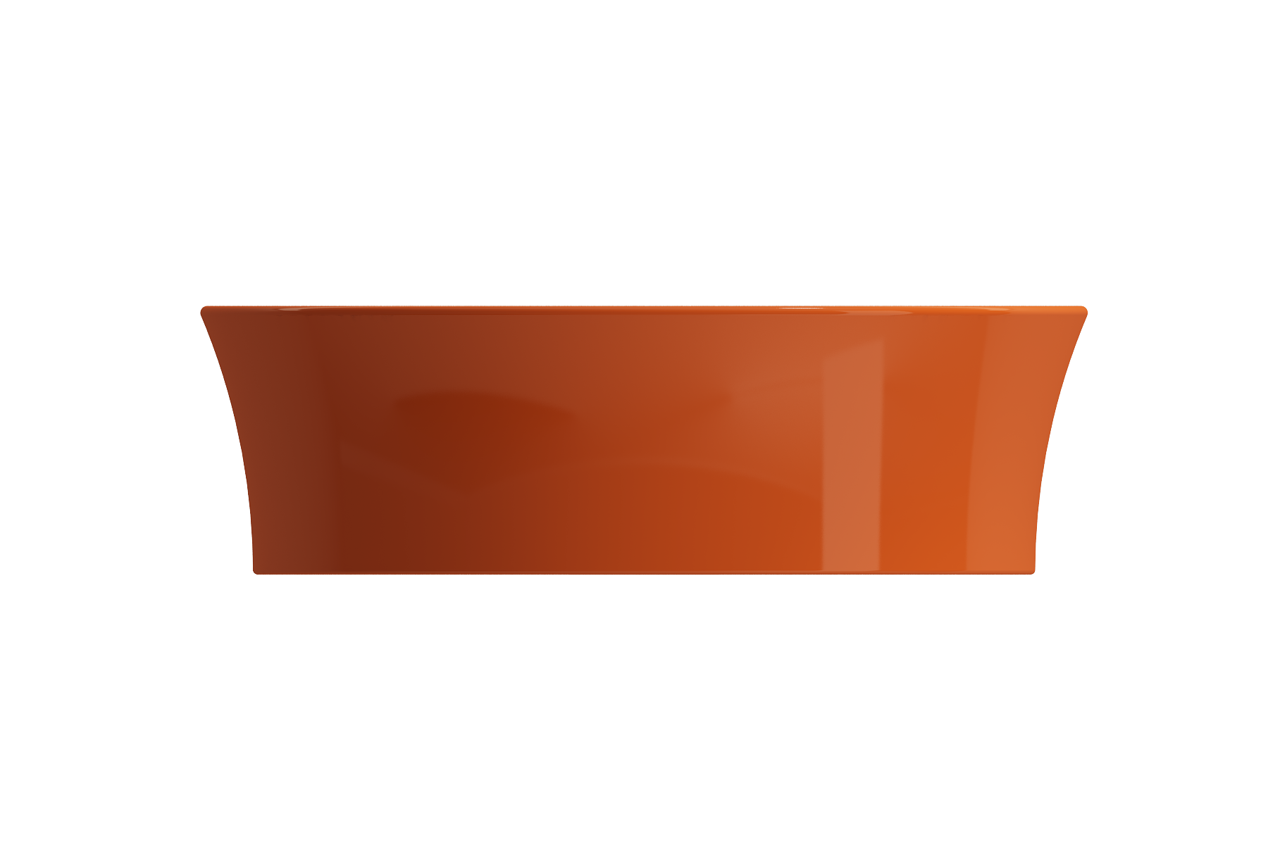 BOCCHI Sottile 15" Round Vessel Fireclay Bathroom Sink, Orange, 1478-012-0125
