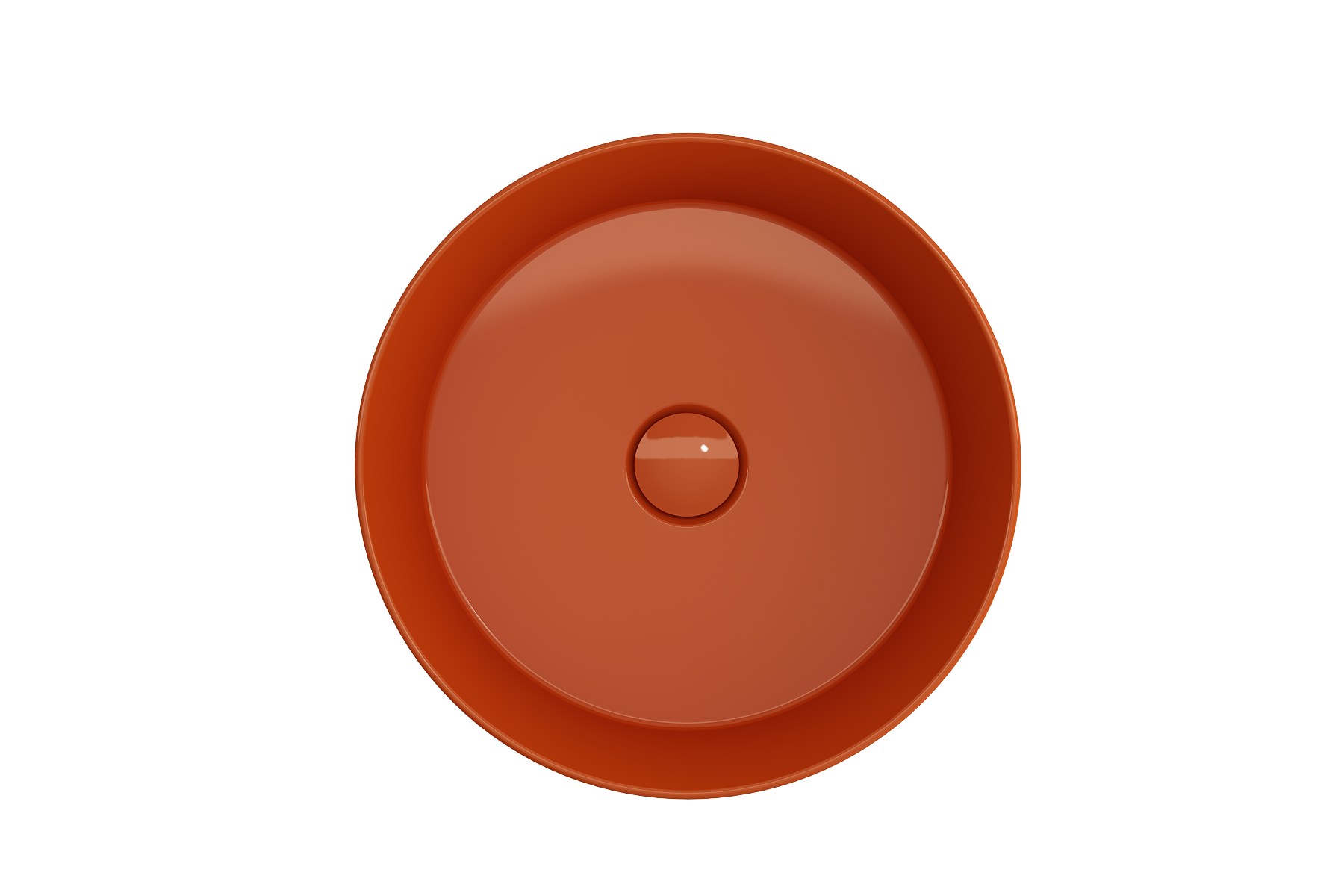 BOCCHI Sottile 15" Round Vessel Fireclay Bathroom Sink, Orange, 1478-012-0125