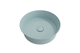 BOCCHI Sottile 15" Round Vessel Fireclay Bathroom Sink, Matte Ice Blue, 1478-029-0125