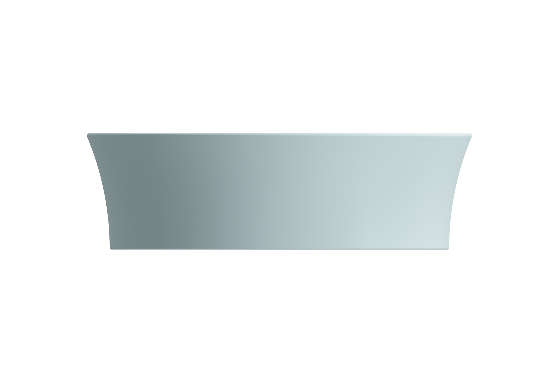 BOCCHI Sottile 15" Round Vessel Fireclay Bathroom Sink, Matte Ice Blue, 1478-029-0125