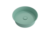 BOCCHI Sottile 15" Round Vessel Fireclay Bathroom Sink, Matte Mint Green, 1478-033-0125