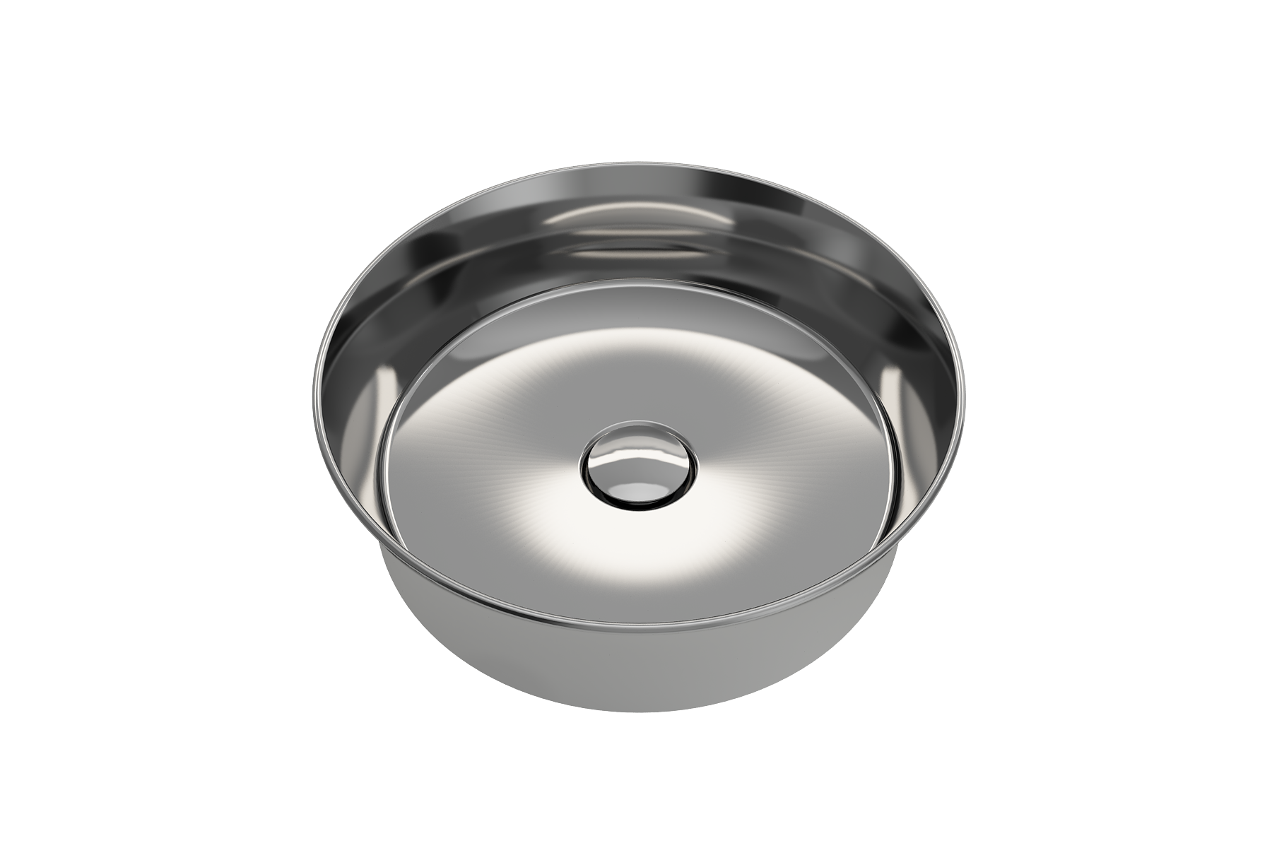 BOCCHI Sottile 15" Round Vessel Fireclay Bathroom Sink, Platinum, 1478-401-0125