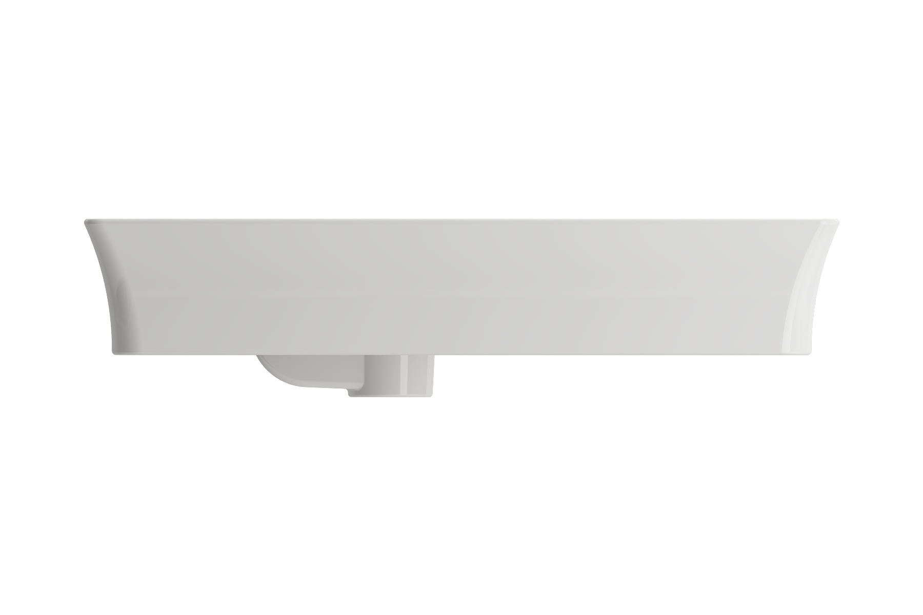 BOCCHI Sottile 24" Rectangle Vessel Fireclay Bathroom Sink, White, Single Faucet Hole, 1479-001-0126