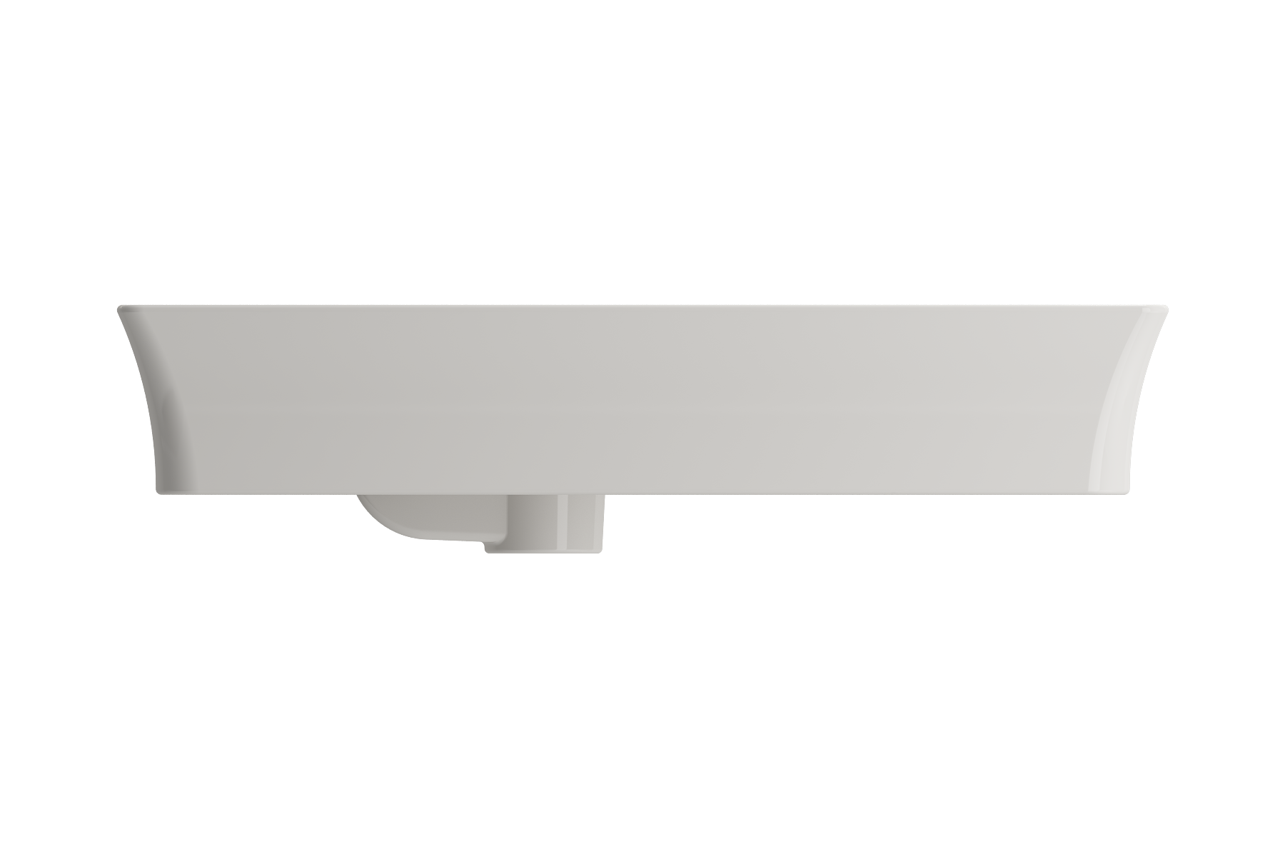 BOCCHI Sottile 24" Rectangle Vessel Fireclay Bathroom Sink, Biscuit, Single Faucet Hole, 1479-014-0126