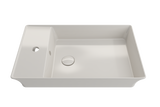 BOCCHI Sottile 24" Rectangle Vessel Fireclay Bathroom Sink, Biscuit, Single Faucet Hole, 1479-014-0126