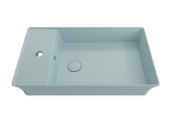 BOCCHI Sottile 24" Rectangle Vessel Fireclay Bathroom Sink, Matte Ice Blue, Single Faucet Hole, 1479-029-0126