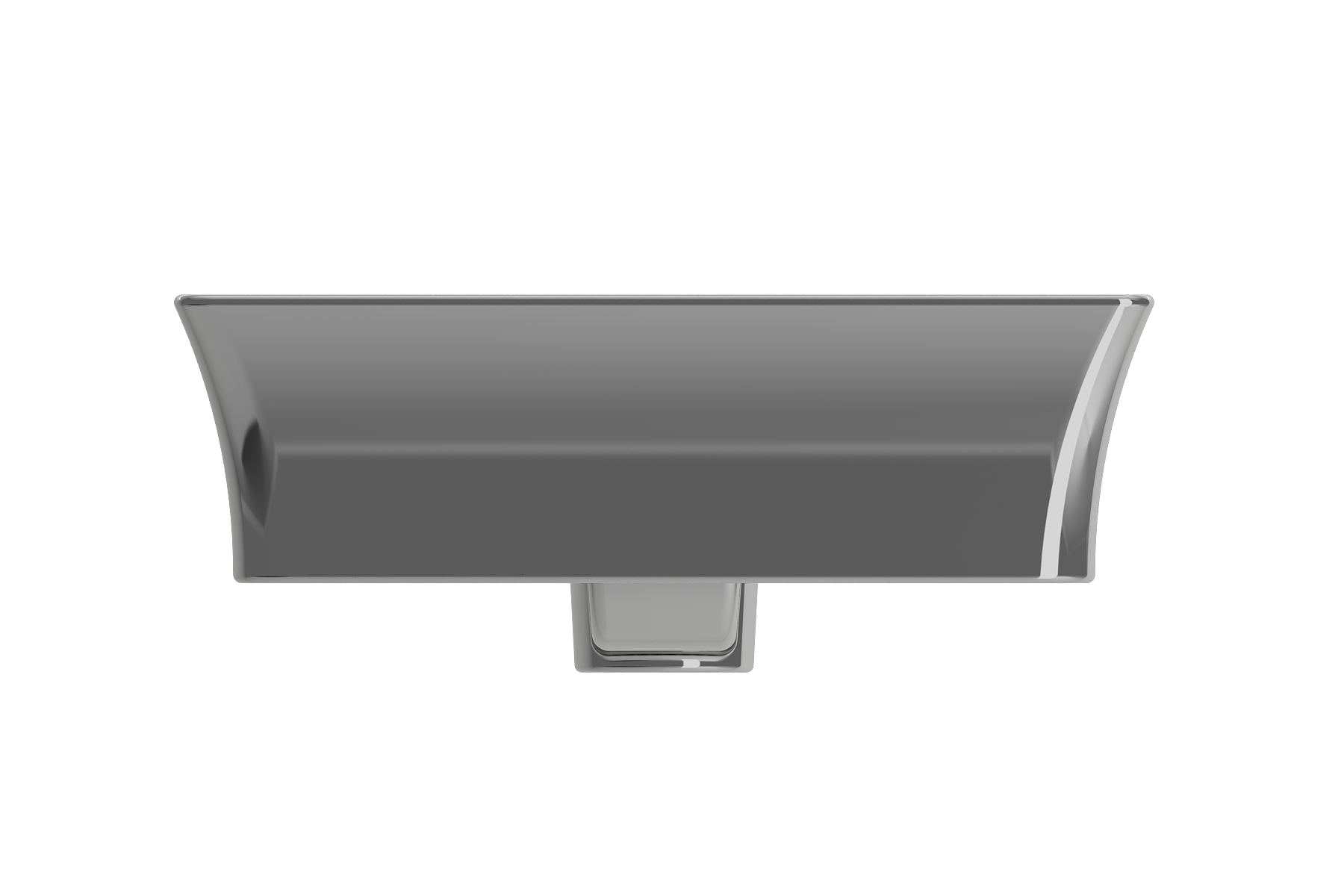 BOCCHI Sottile 24" Rectangle Vessel Fireclay Bathroom Sink, Platinum, Single Faucet Hole, 1479-401-0126