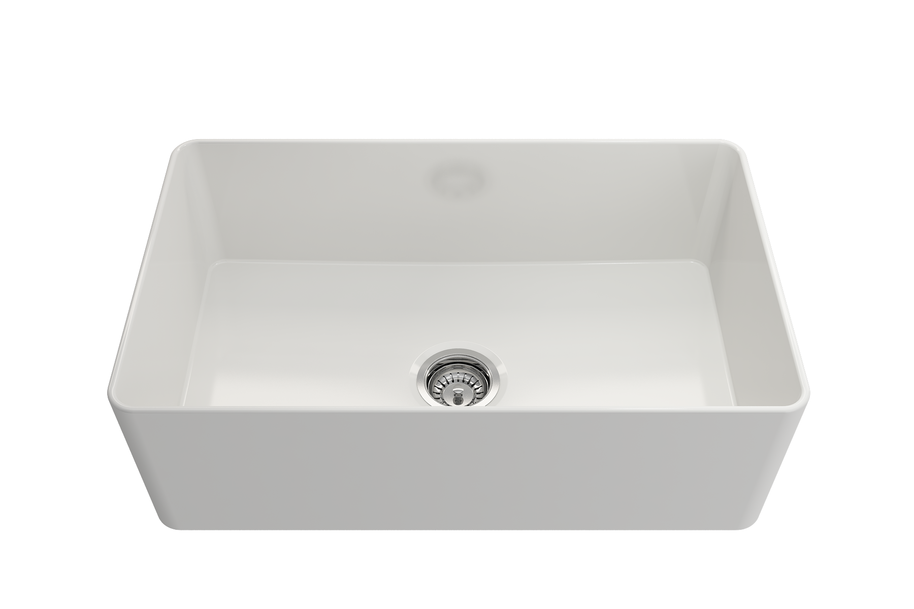 BOCCHI Aderci Ultra-Slim 30" Fireclay Farmhouse Sink, White, 1481-001-0120